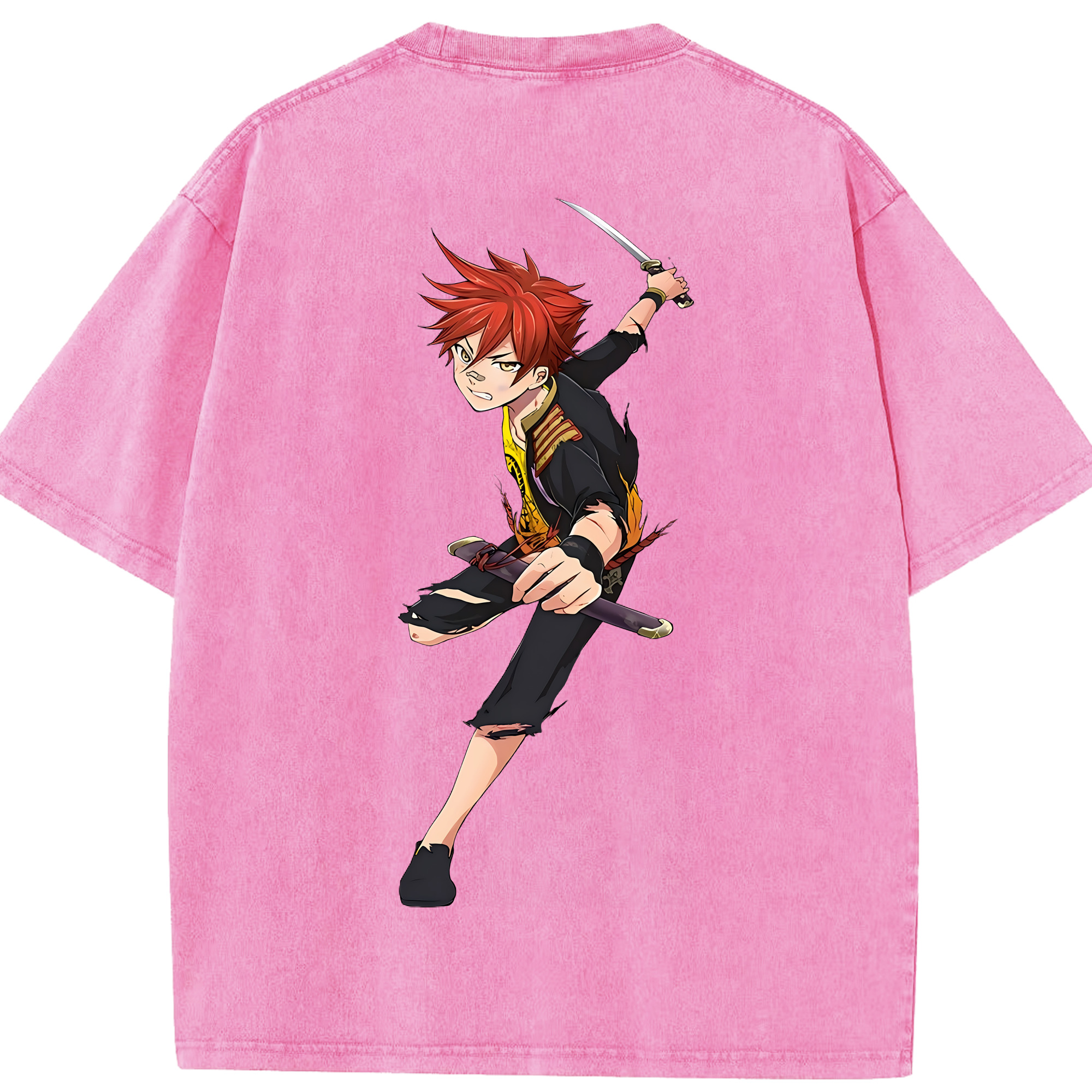（画像用） 刀剣乱舞 Touken Ranbu 綿100% ヴィンテージ風 半袖Tシャツ（背面プリント）